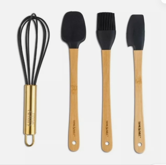 NWT THYME & TABLE 11 Piece Mini Baking Set, Black & Gold, Festive Collection - Picture 2 of 16